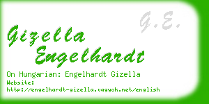 gizella engelhardt business card